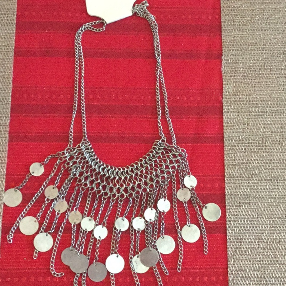 Gorgeous Silver Tone BoHo Neck Lace